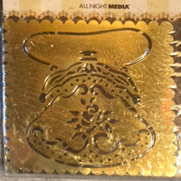 Bell Design Brass 3" x 3" Stencil for Paper Crafting - Plaid Media #46528 - Picture 2 of 3